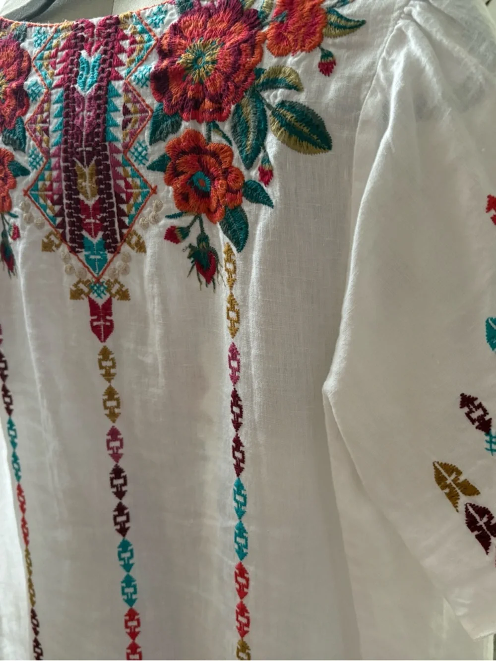 Johnny Was 100% linen NWOT Ornella blouse XS-M - Picture 4 of 8